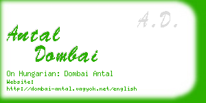 antal dombai business card